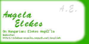 angela elekes business card